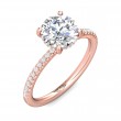 FlyerFit® 18K Pink Gold Micropave Engagement Ring