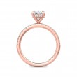 FlyerFit® 14K Pink Gold Micropave Engagement Ring