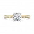 FlyerFit® 14K Yellow and 14K White Gold Micropave Engagement Ring