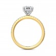 FlyerFit® 14K Yellow and 14K White Gold Micropave Engagement Ring