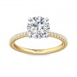 FlyerFit® 14K Yellow and 14K White Gold Micropave Engagement Ring