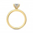 FlyerFit® 18K Yellow Gold Micropave Engagement Ring