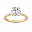 FlyerFit® 14K Yellow Gold Micropave Engagement Ring