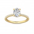 FlyerFit® 18K Yellow Gold Micropave Engagement Ring