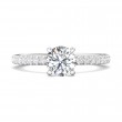 FlyerFit® 18K White Gold Micropave Engagement Ring