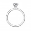 FlyerFit® 18K White Gold Micropave Engagement Ring