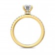 FlyerFit® 18K Yellow Gold Micropave Engagement Ring