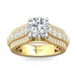 FlyerFit® 18K Yellow Gold Shank And White Gold Top Encore Engagement Ring