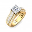 FlyerFit® 18K Yellow Gold Shank And White Gold Top Encore Engagement Ring