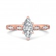 FlyerFit® 14K Pink Gold Micropave Engagement Ring