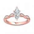 FlyerFit® 14K Pink Gold Micropave Engagement Ring