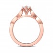 FlyerFit® 14K Pink Gold Micropave Engagement Ring