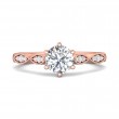 FlyerFit® 14K Pink Gold Micropave Engagement Ring