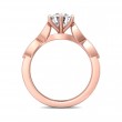 FlyerFit® 14K Pink Gold Micropave Engagement Ring