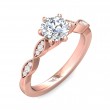 FlyerFit® 14K Pink Gold Micropave Engagement Ring