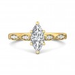 FlyerFit® 14K Yellow Gold Micropave Engagement Ring