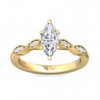 FlyerFit® 14K Yellow Gold Micropave Engagement Ring