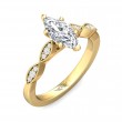 FlyerFit® 14K Yellow Gold Micropave Engagement Ring