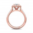 FlyerFit® 14K Pink Gold Micropave Halo Engagement Ring