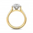 FlyerFit® 14K Yellow and 14K White Gold Micropave Halo Engagement Ring