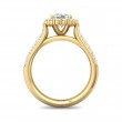 FlyerFit® 14K Yellow Gold Micropave Halo Engagement Ring