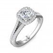 FlyerFit® Platinum Split Shank Engagement Ring