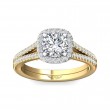 FlyerFit® 14K Yellow and 14K White Gold Split Shank Engagement Ring