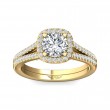 FlyerFit® 14K Yellow Gold Split Shank Engagement Ring