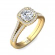 FlyerFit® 14K Yellow Gold Split Shank Engagement Ring