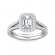 FlyerFit® 18K White Gold Split Shank Engagement Ring