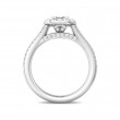 FlyerFit® 18K White Gold Split Shank Engagement Ring