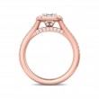 FlyerFit® 18K Pink Gold Split Shank Engagement Ring