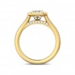 FlyerFit® 18K Yellow Gold Split Shank Engagement Ring