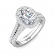 FlyerFit® 14K White Gold Split Shank Engagement Ring