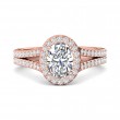 FlyerFit® 14K Pink Gold Split Shank Engagement Ring