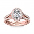 FlyerFit® 14K Pink Gold Split Shank Engagement Ring