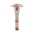 FlyerFit® 14K Pink Gold Split Shank Engagement Ring