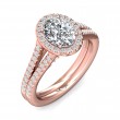 FlyerFit® 14K Pink Gold Split Shank Engagement Ring