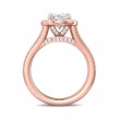 FlyerFit® 18K Pink Gold Split Shank Engagement Ring