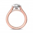 FlyerFit® 14K Pink Gold Shank And White Gold Top Split Shank Engagement Ring