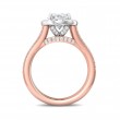 FlyerFit® 14K Pink Gold Shank And White Gold Top Split Shank Engagement Ring