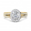 FlyerFit® 14K Yellow and 14K White Gold Split Shank Engagement Ring