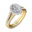 FlyerFit® 14K Yellow and 14K White Gold Split Shank Engagement Ring