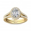 FlyerFit® 14K Yellow Gold Split Shank Engagement Ring