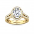 FlyerFit® 18K Yellow Gold Split Shank Engagement Ring