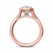 FlyerFit® 18K Pink Gold Split Shank Engagement Ring