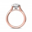 FlyerFit® 14K Pink Gold Shank And White Gold Top Split Shank Engagement Ring