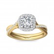 FlyerFit® 14K Yellow and 14K White Gold Split Shank Engagement Ring