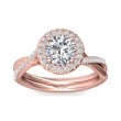 FlyerFit® 14K Pink Gold Split Shank Engagement Ring