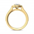 FlyerFit® 14K Yellow Gold Micropave Halo Engagement Ring